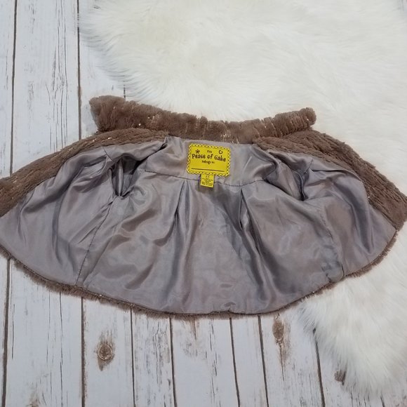 Peace of Cake Faux Fur Jacket Toddler 2-4 - Picture 7 of 13